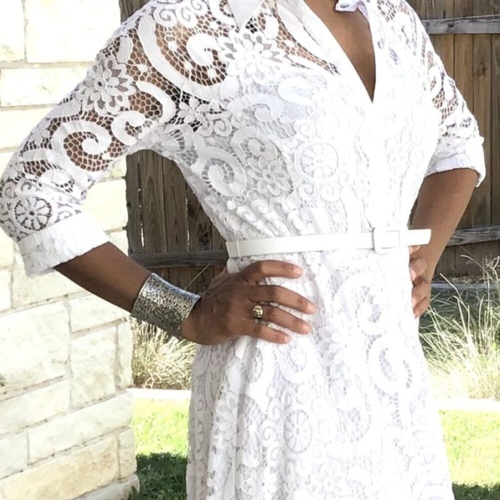 NWT Beautiful White Lace Nanette Lepore Dress Size 10